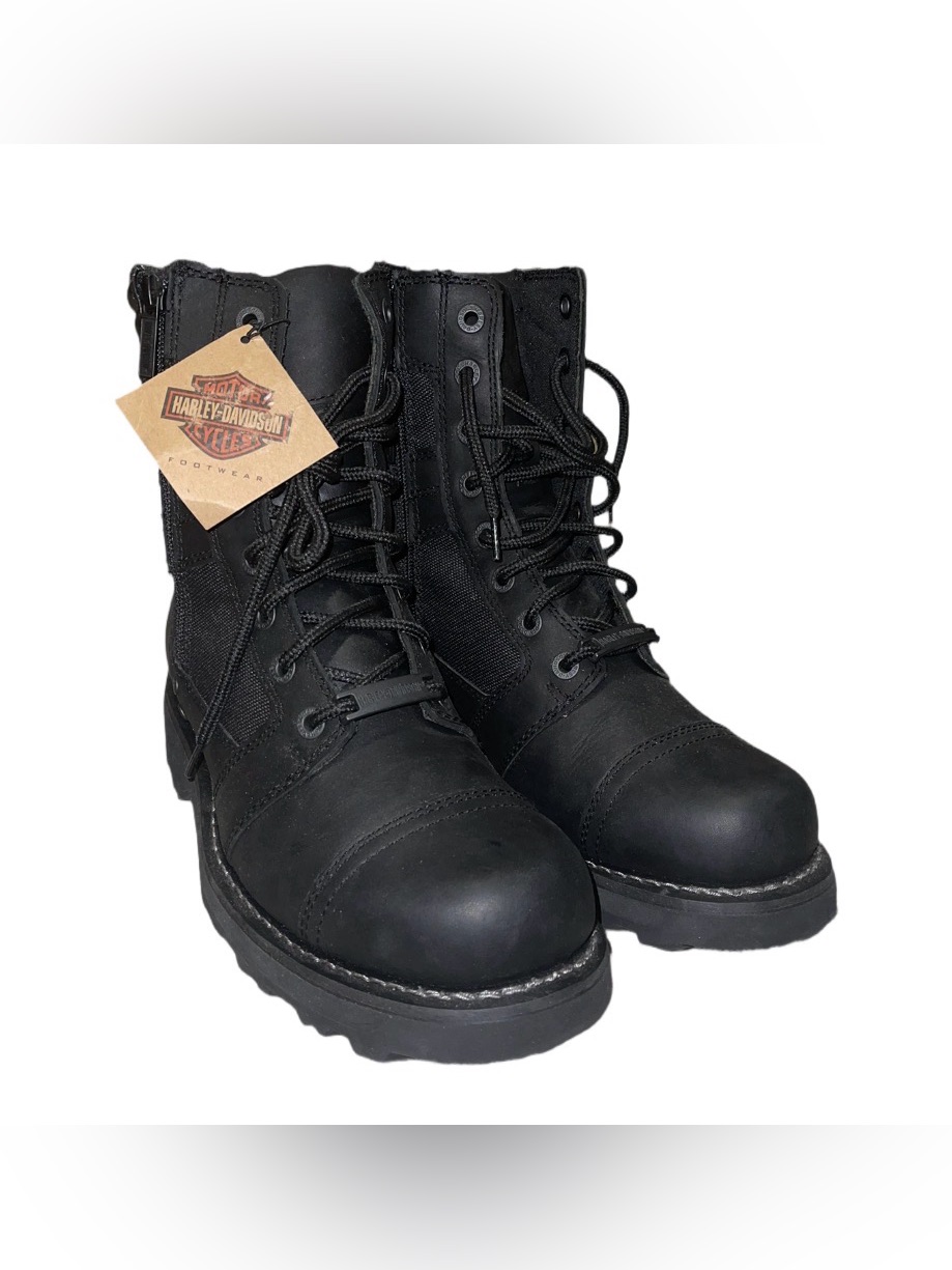 Harley-Davidson Men's Boxberry Black Leather Motorcycle Boots